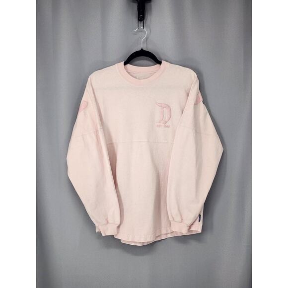 Disneyland Resort Sweatshirt Womens Small Pink Spirit Jersey Glitter Pullov - Picture 2 of 16